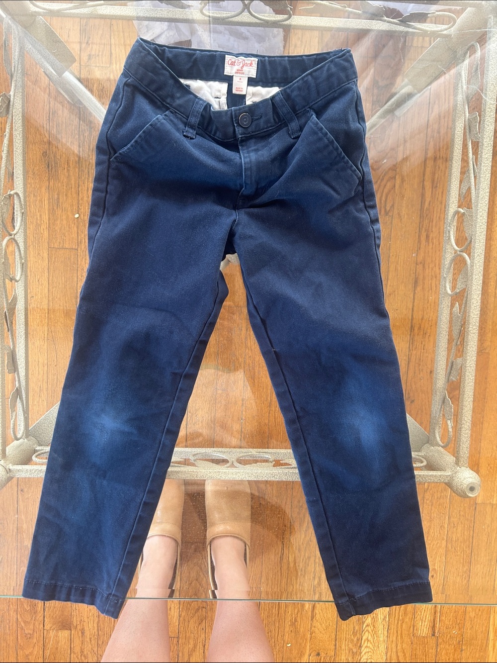 Cat & Jack Dark Navy little boys Chinos size 6
